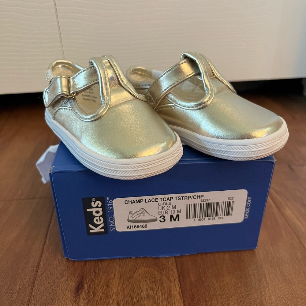 Keds champion lace toe cap t-strap toddler shoe